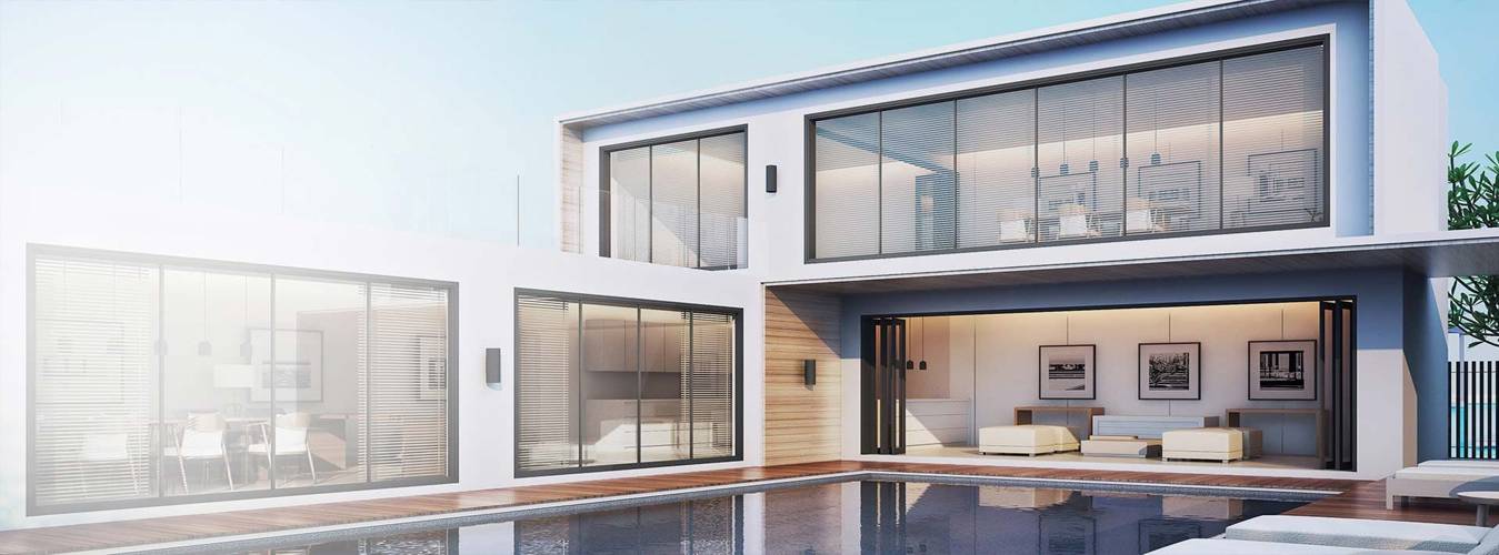 Home with security screen doors